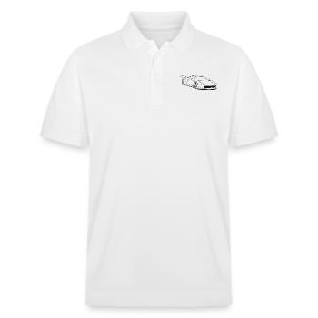 custom car outlines - Polo PREPSTER bio Stanley/Stella Unisexe - blanc - Devant - Roxy (174cm) & Andy (188cm)