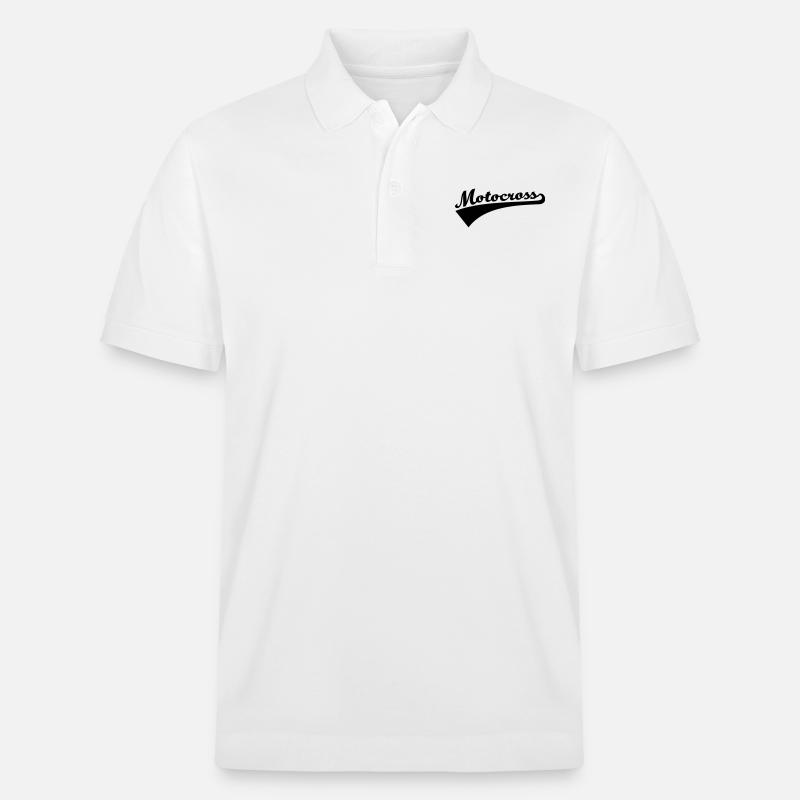 Motocross - Polo PREPSTER bio Stanley/Stella Unisexe - blanc