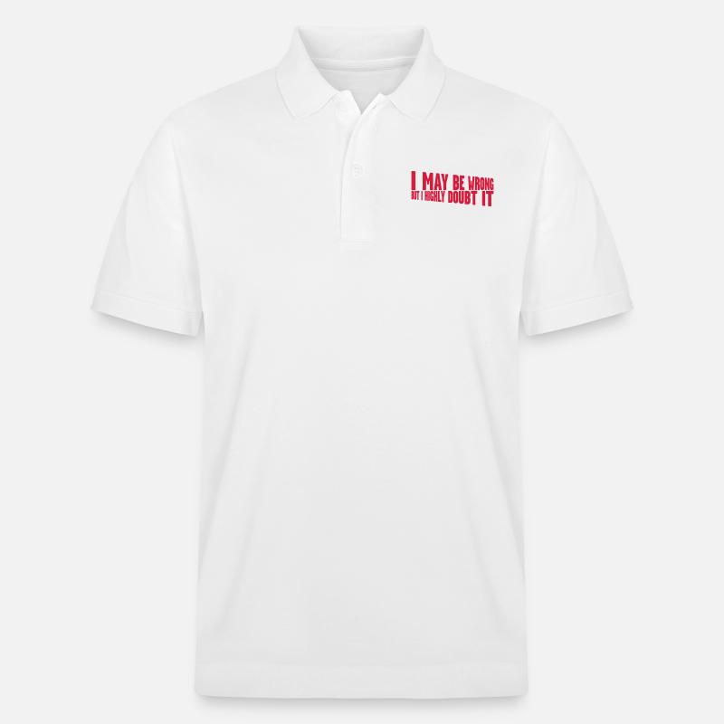 I may be wrong - Stanley/Stella Unisex Bio-Poloshirt PREPSTER - Weiß