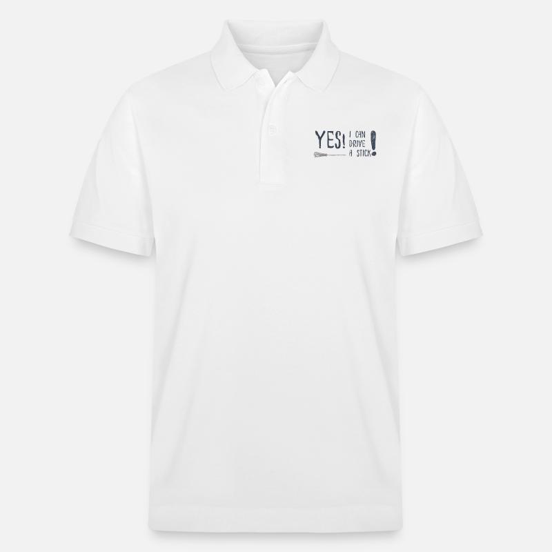 Witch Power - Drive a Stick - Stanley/Stella Unisex Bio-Poloshirt PREPSTER - Weiß