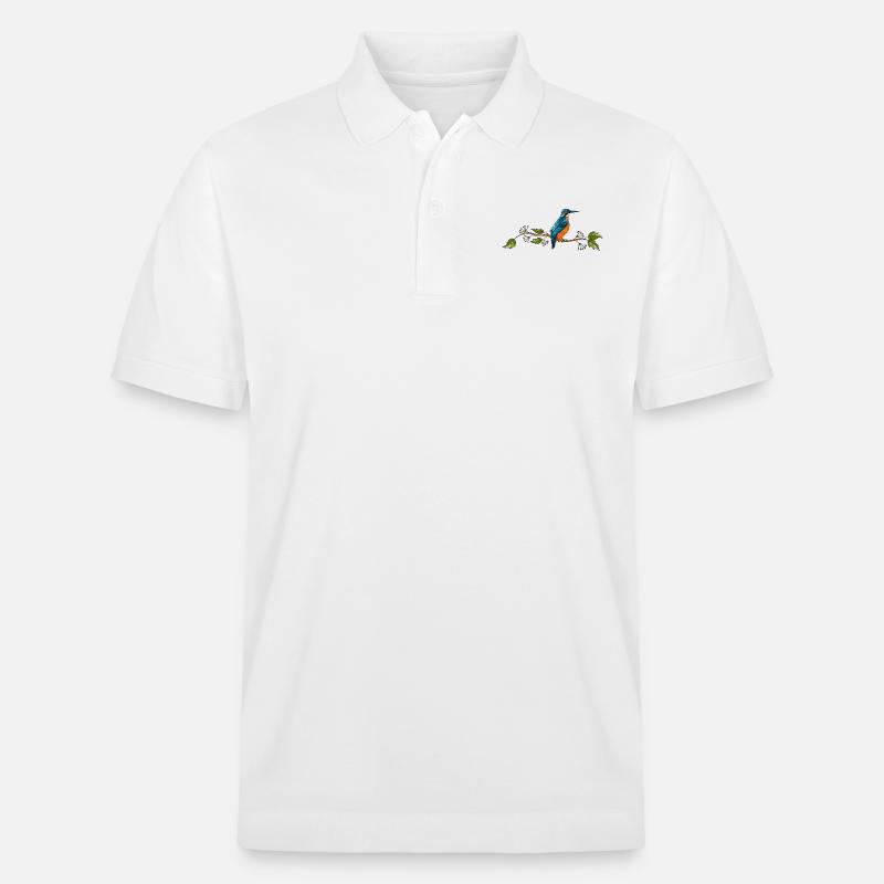 Bunter Vogel - Stanley/Stella Unisex Bio-Poloshirt PREPSTER - Weiß