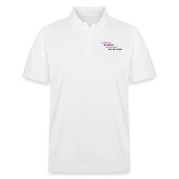 Women masterpieces - PNK BLK - Stanley/Stella Unisex Organic Polo Shirt PREPSTER - white - Front - Roxy (174cm) & Andy (188cm)