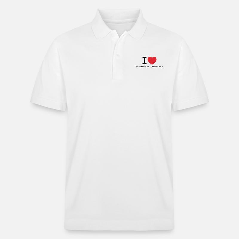 J’aime Saint-Jacques-de-Compostelle - Polo PREPSTER bio Stanley/Stella Unisexe - blanc