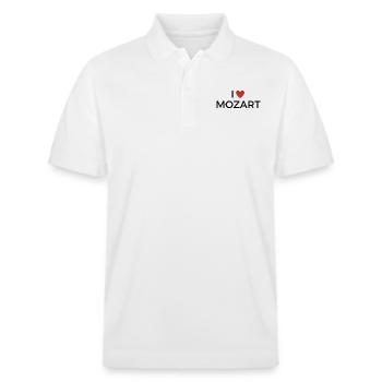 I love Mozart! - Stanley/Stella Unisex Organic Polo Shirt PREPSTER - white - Front - Roxy (174cm) & Andy (188cm)