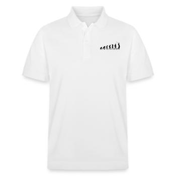 Evolution Of Golf - Stanley/Stella Unisex Bio-Poloshirt PREPSTER - Weiß - Vorne - Roxy (174cm) & Andy (188cm)