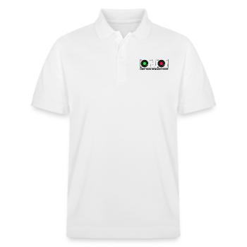 Deep Bass - Stanley/Stella Unisex Bio-Poloshirt PREPSTER - Weiß - Vorne - Roxy (174cm) & Andy (188cm)