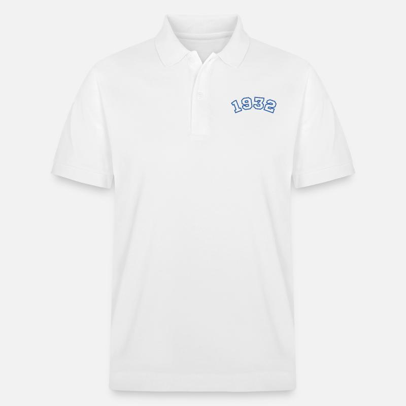 1932 bleu sport - Polo PREPSTER bio Stanley/Stella Unisexe - blanc