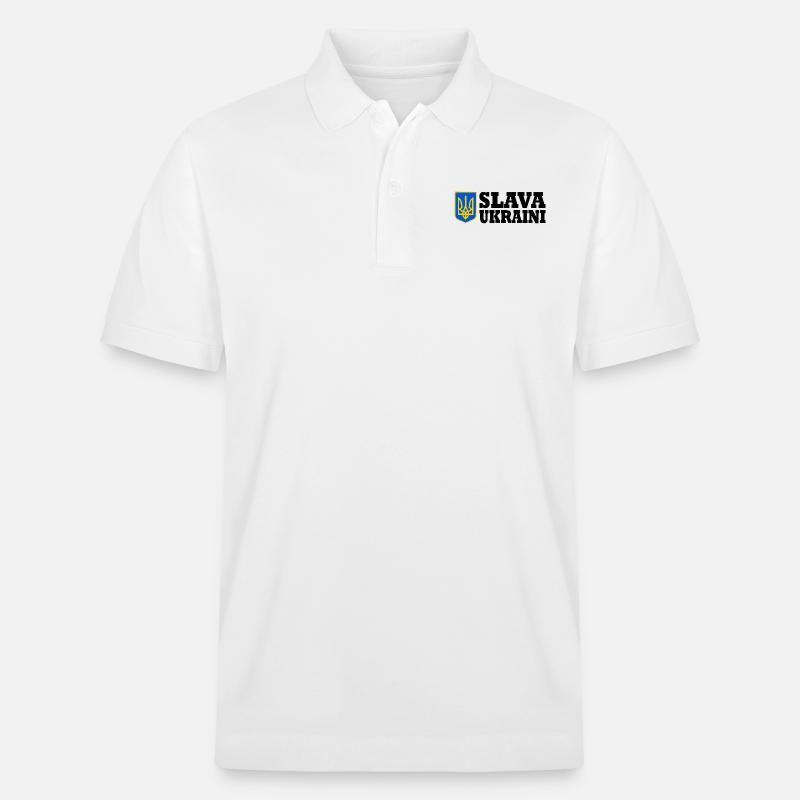 Slava ukraini - Stanley/Stella Unisex Bio-Poloshirt PREPSTER - Weiß