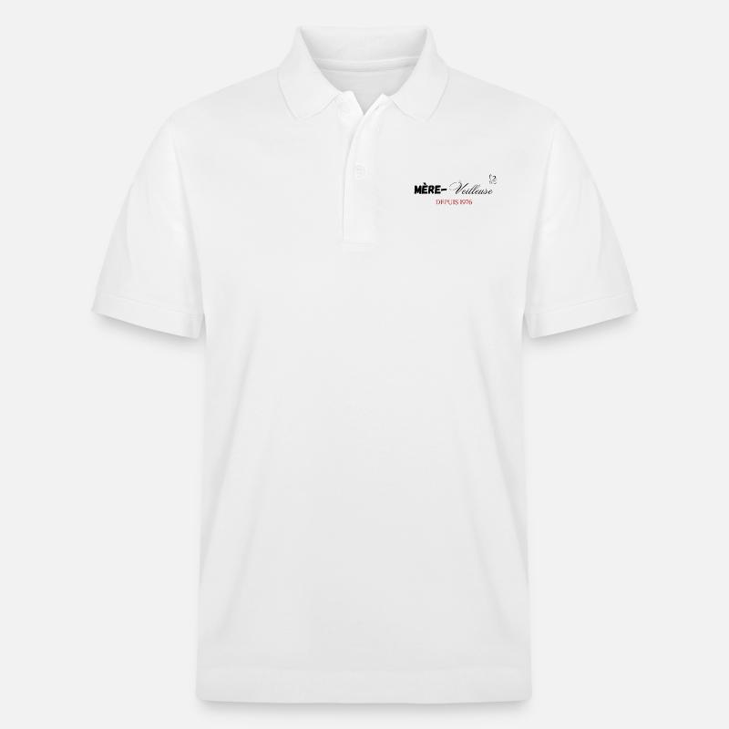 Mère veilleuse depuis 1976 - Polo PREPSTER bio Stanley/Stella Unisexe - blanc