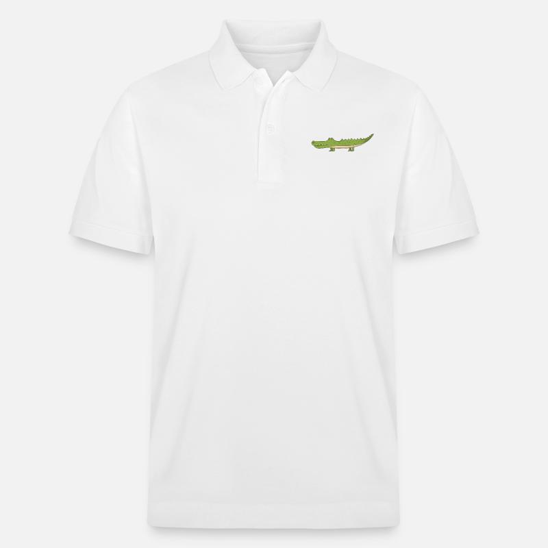 Krokodil - Stanley/Stella Unisex Bio-Poloshirt PREPSTER - Weiß