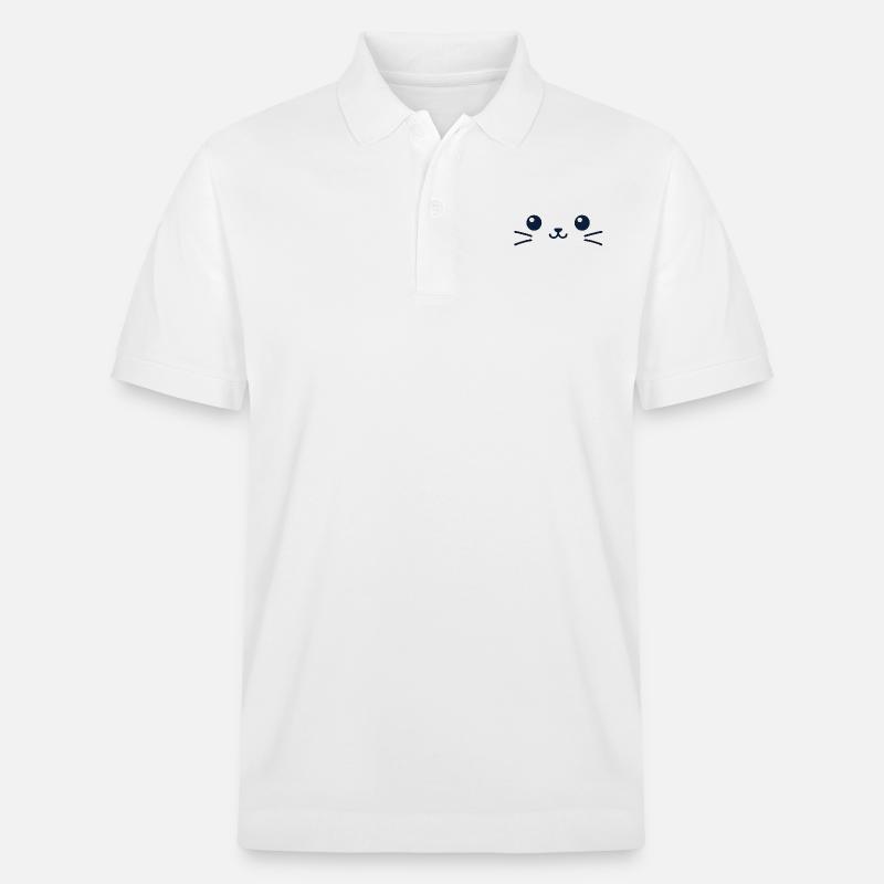 Chat Mystère: Minimalisme Élégant - Polo PREPSTER bio Stanley/Stella Unisexe - blanc