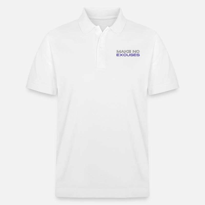 No Excuses - Stanley/Stella Unisex Bio-Poloshirt PREPSTER - Weiß