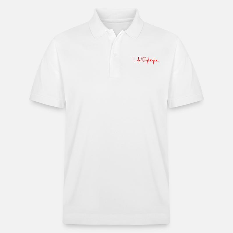 Herzschlag - Stanley/Stella Unisex Bio-Poloshirt PREPSTER - Weiß