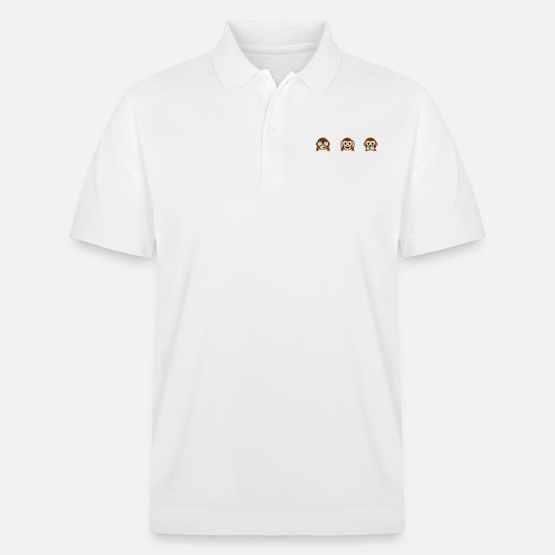 3 Äffchen - Stanley/Stella Unisex Bio-Poloshirt PREPSTER - Weiß