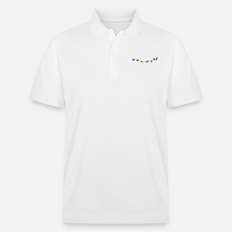 Lichterkette mit bunten Lichtern - Stanley/Stella Unisex Bio-Poloshirt PREPSTER - Weiß