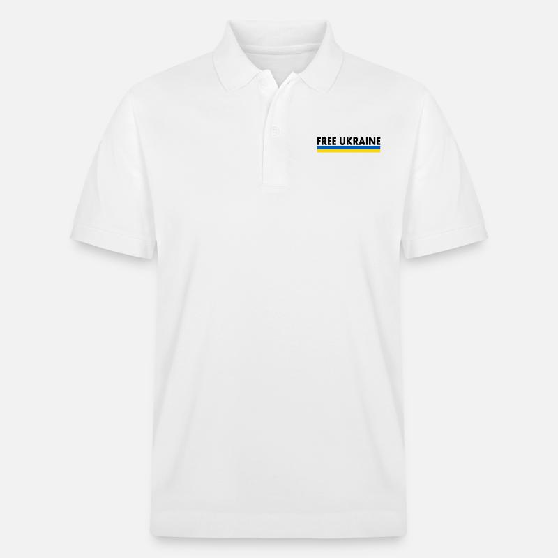 Free ukraine - Stanley/Stella Unisex Bio-Poloshirt PREPSTER - Weiß