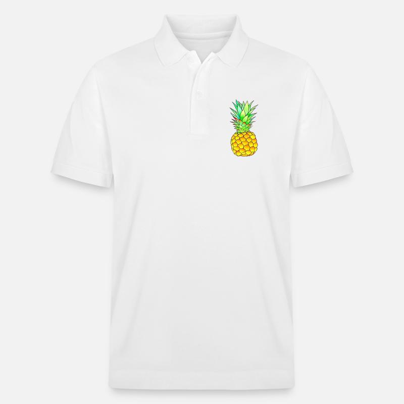 Ananas - Stanley/Stella Unisex Bio-Poloshirt PREPSTER - Weiß