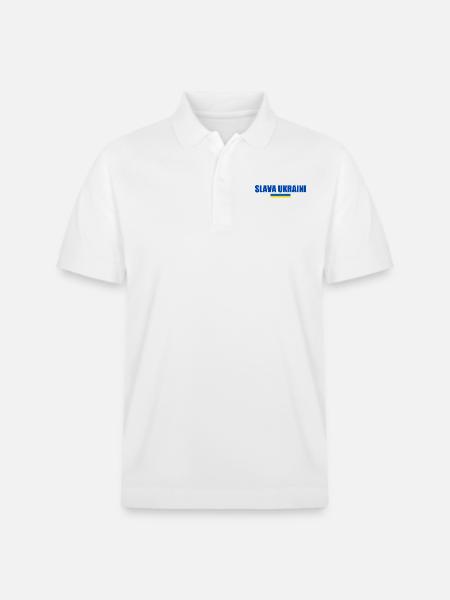 Slava ukraini - Stanley/Stella Unisex Organic Polo Shirt PREPSTER - white