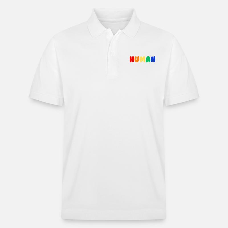 Human Pride - Stanley/Stella Unisex Bio-Poloshirt PREPSTER - Weiß