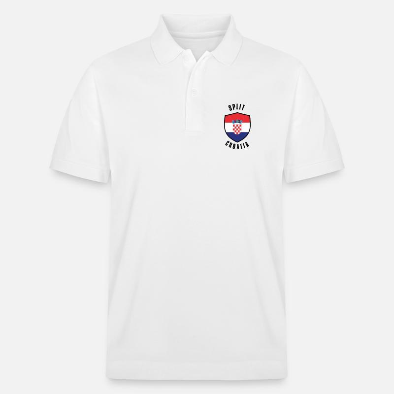 Bouclier de Croatie de Split - Polo PREPSTER bio Stanley/Stella Unisexe - blanc