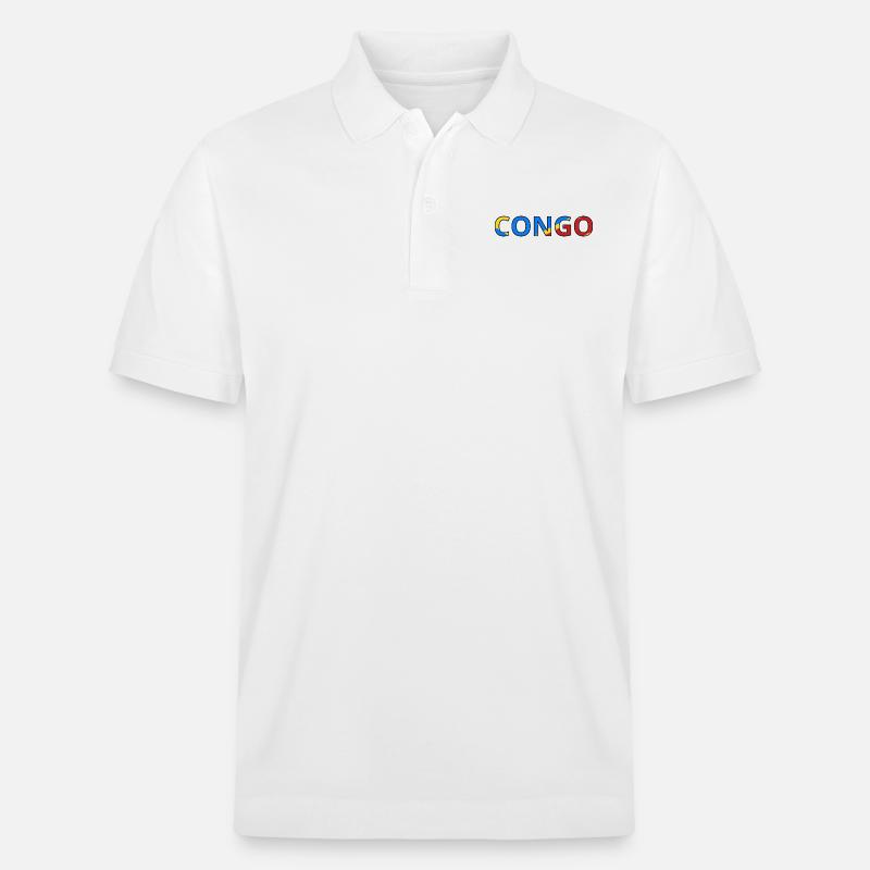 Drapeau Congo (Rép. dém.) - Polo PREPSTER bio Stanley/Stella Unisexe - blanc