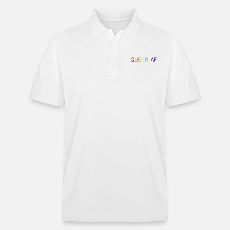 QUEER AF - Stanley/Stella Unisex Bio-Poloshirt PREPSTER - Weiß