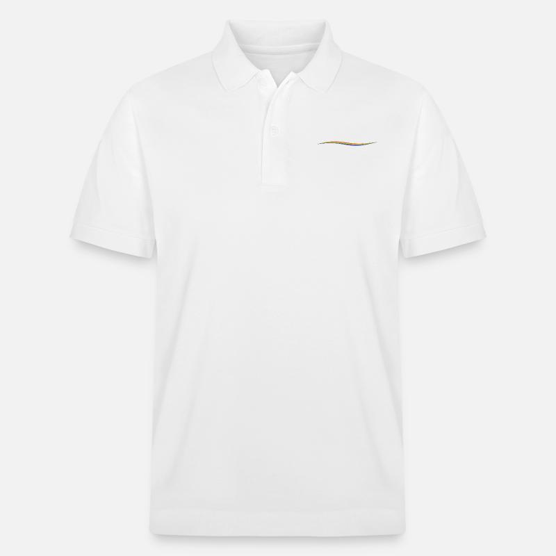Regenbogenlinie - Stanley/Stella Unisex Bio-Poloshirt PREPSTER - Weiß