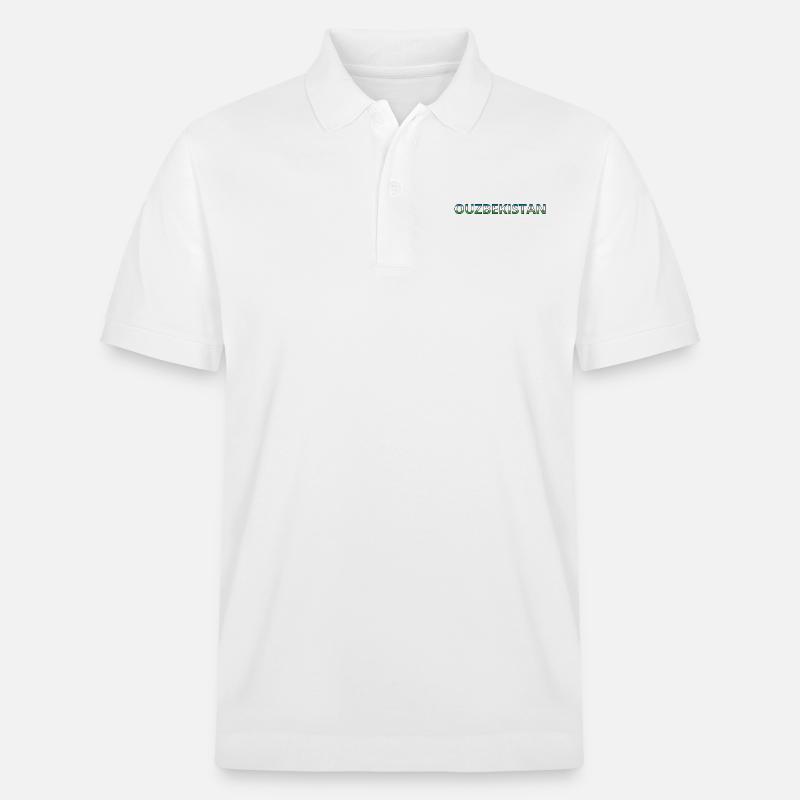 Drapeau Ouzbékistan - Polo PREPSTER bio Stanley/Stella Unisexe - blanc