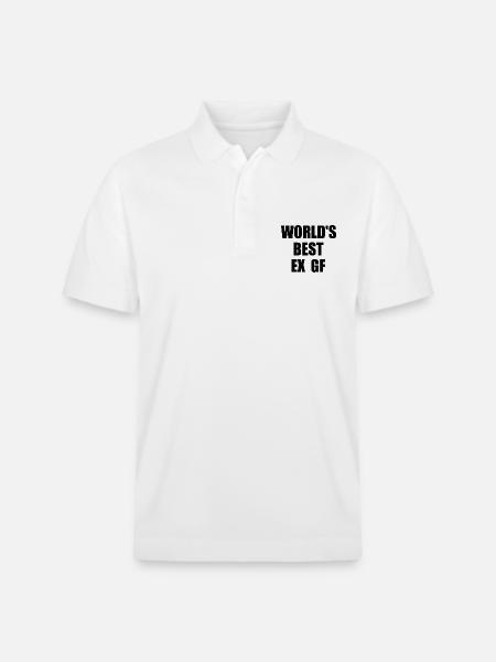 world's best ex gf - Stanley/Stella Unisex Organic Polo Shirt PREPSTER - white