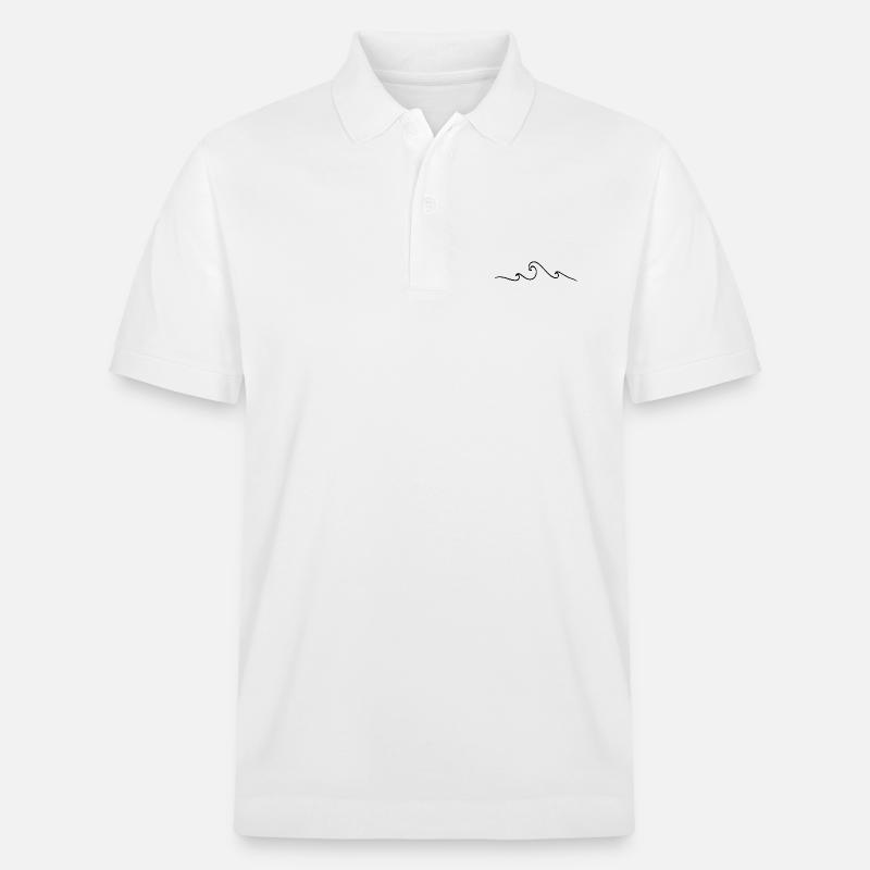 Wellen - Stanley/Stella Unisex Bio-Poloshirt PREPSTER - Weiß
