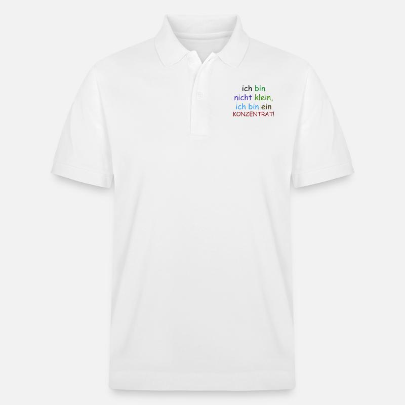 Ich bin nicht klein - Stanley/Stella Unisex Bio-Poloshirt PREPSTER - Weiß