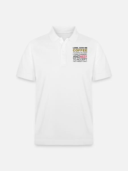 Coffee & Beer - Stanley/Stella Unisex Organic Polo Shirt PREPSTER - white