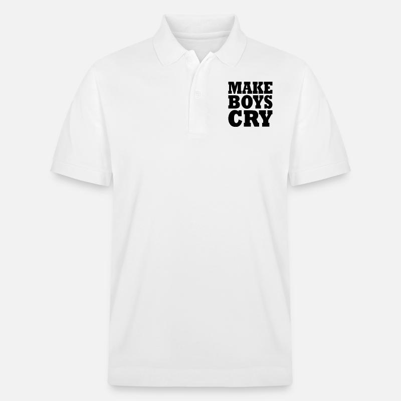 Make boys cry - Polo PREPSTER bio Stanley/Stella Unisexe - blanc