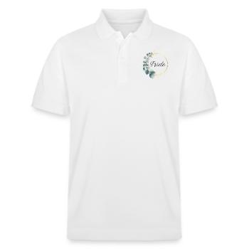 Bride Shirt JGA - Stanley/Stella Unisex Bio-Poloshirt PREPSTER - Weiß - Vorne - Roxy (174cm) & Andy (188cm)