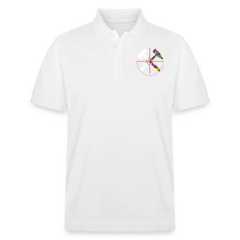 Ruhrpott Schlägel und Eisen Geo - Stanley/Stella Unisex Bio-Poloshirt PREPSTER - Weiß - Vorne - Roxy (174cm) & Andy (188cm)