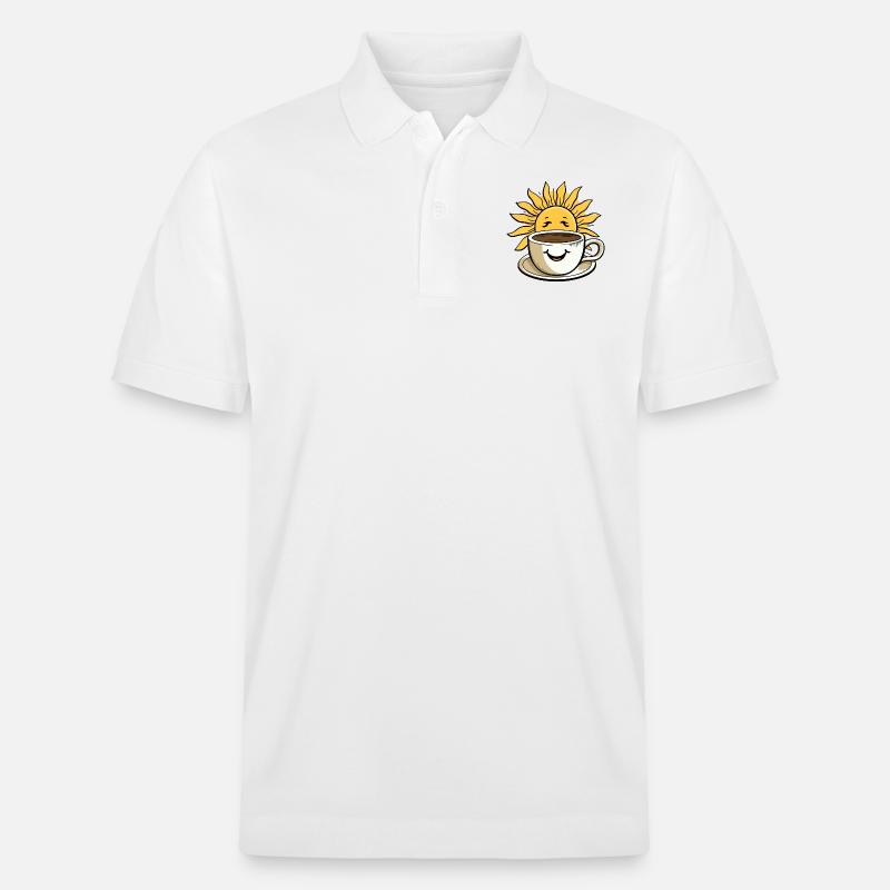 Morgensonne und Kaffee - Stanley/Stella Unisex Bio-Poloshirt PREPSTER - Weiß