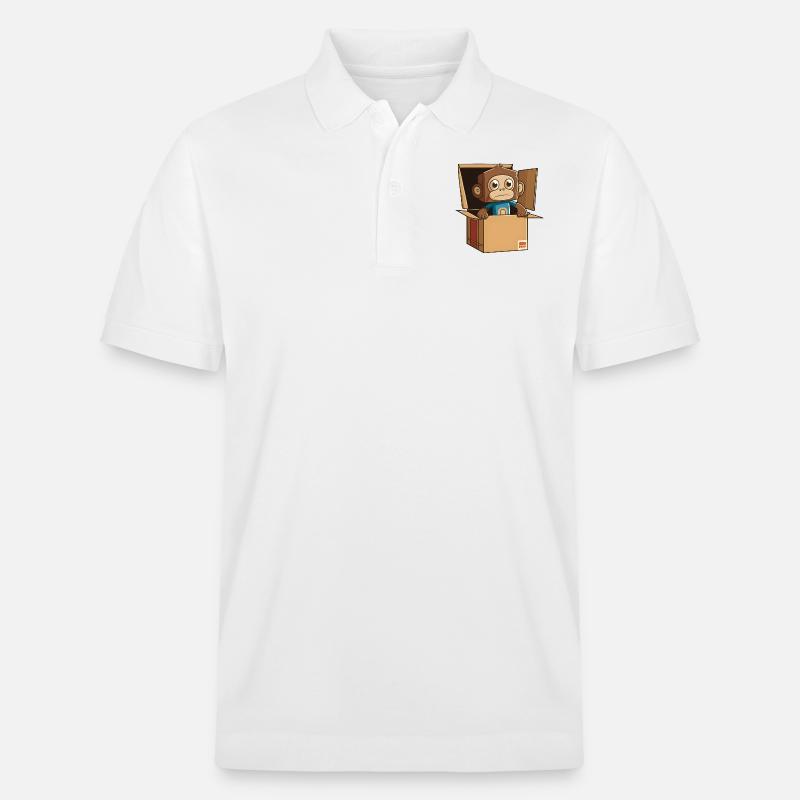 Singe super mignon - Polo PREPSTER bio Stanley/Stella Unisexe - blanc