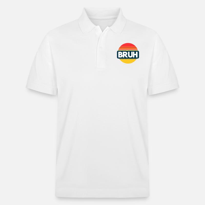 Bruh Coucher de soleil - Polo PREPSTER bio Stanley/Stella Unisexe - blanc