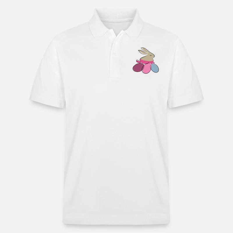 frohe ostern osterhase - Stanley/Stella Unisex Bio-Poloshirt PREPSTER - Weiß