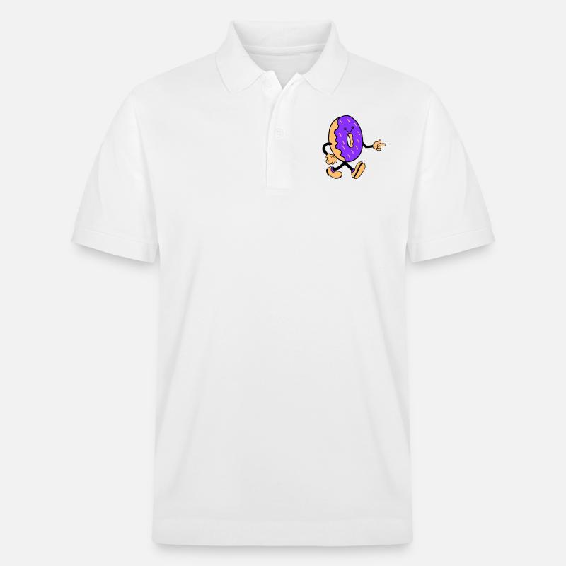 donut comic smile - Stanley/Stella Unisex Bio-Poloshirt PREPSTER - Weiß