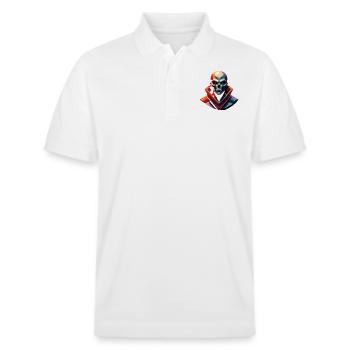 Un crâne de Cabeza - Polo PREPSTER bio Stanley/Stella Unisexe - blanc - Devant - Roxy (174cm) & Andy (188cm)