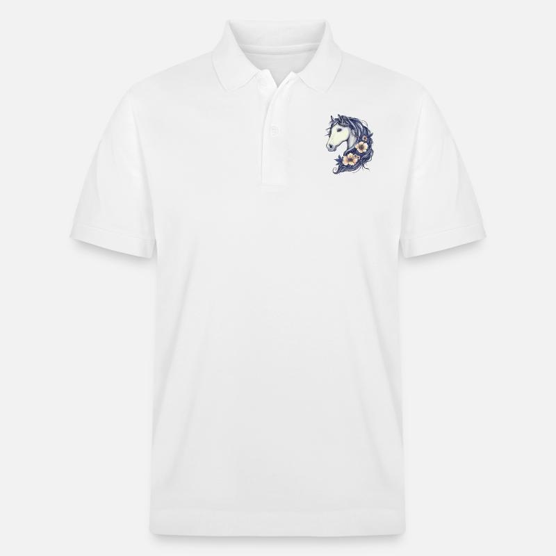 Süßes Pferd - Stanley/Stella Unisex Bio-Poloshirt PREPSTER - Weiß