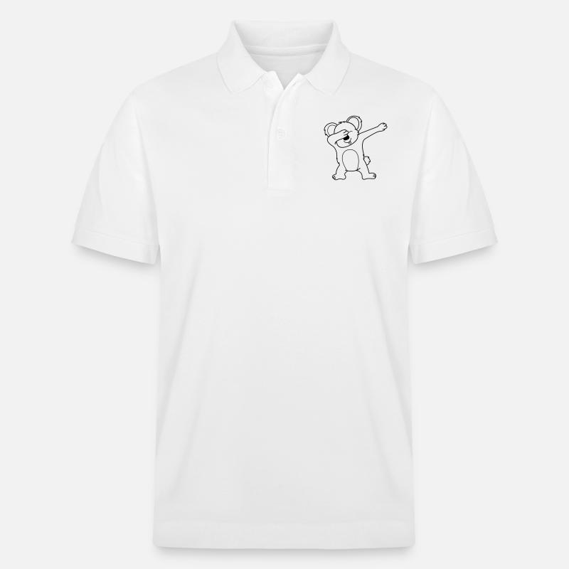Koala Dabbing 01 - Polo PREPSTER bio Stanley/Stella Unisexe - blanc