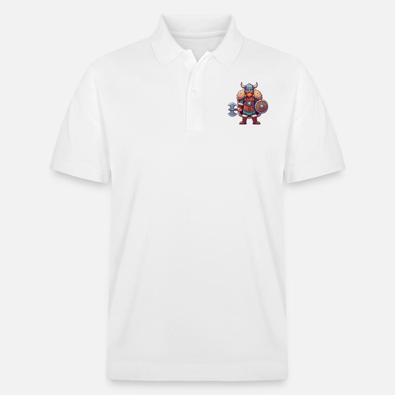 Bande dessinée viking - Polo PREPSTER bio Stanley/Stella Unisexe - blanc