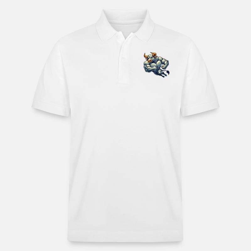 stier comic - Stanley/Stella Unisex Bio-Poloshirt PREPSTER - Weiß