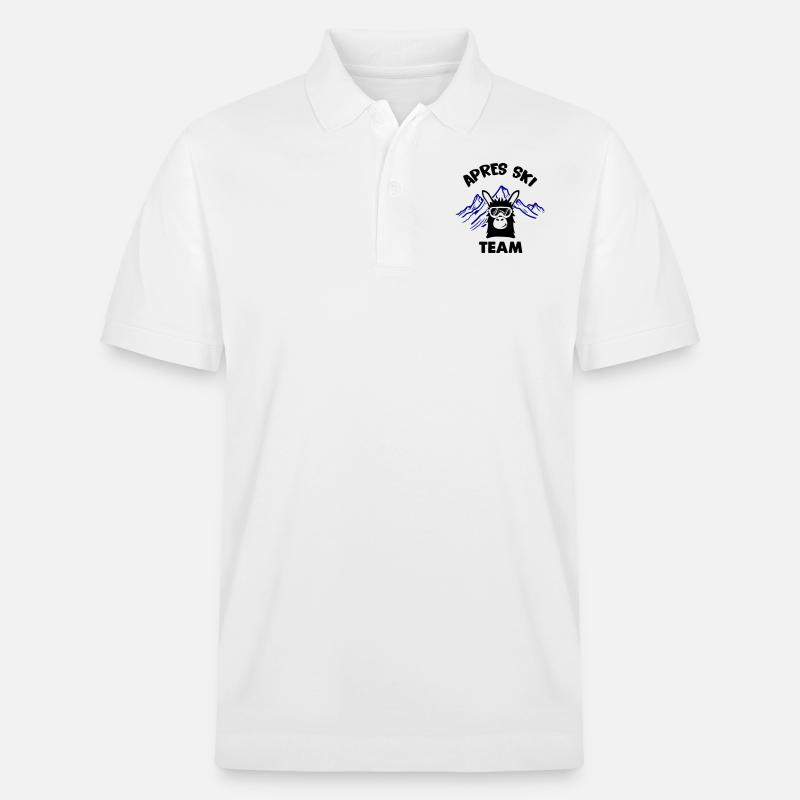 apres ski team lama 01 - Stanley/Stella Unisex Bio-Poloshirt PREPSTER - Weiß