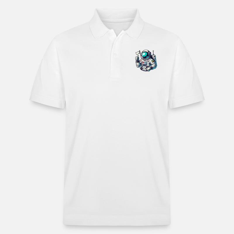 Astronaut Comic - Stanley/Stella Unisex Bio-Poloshirt PREPSTER - Weiß
