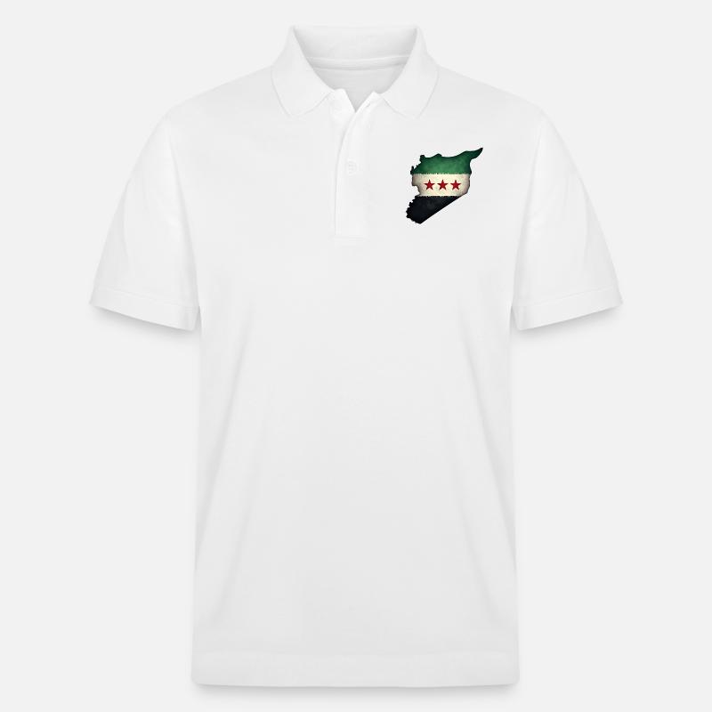flagge syrien - Stanley/Stella Unisex Bio-Poloshirt PREPSTER - Weiß