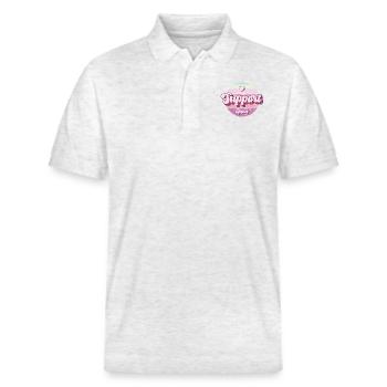 Support squad. - Stanley/Stella Unisex Organic Polo Shirt PREPSTER - heather white - Front - Roxy (174cm) & Andy (188cm)