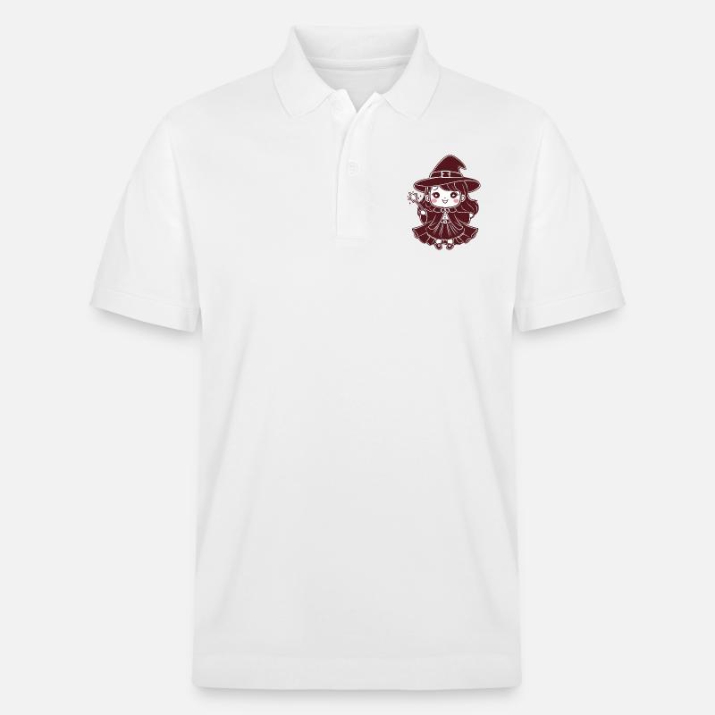 Chibi-Hexe - Stanley/Stella Unisex Bio-Poloshirt PREPSTER - Weiß
